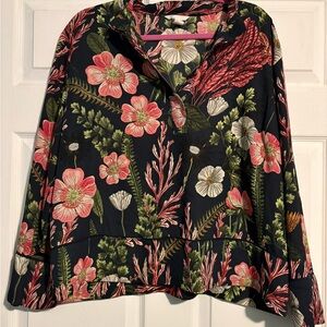 H&M Navy Tunic with Pink & Cream Floral Print